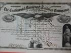 1875 Continental Passenger Railway Company Stock Certificate-pennsylvania