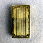 Vintage Gillette Razor Blade Case Gold Brass With 9 Marlin Double Edge Blades