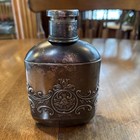 Antique Unique Meriden B Silverplate Flask  top Is Cup 