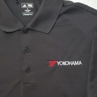 Adidas Golf Men s M Regular Fit Black Short Sleeve Polyester Yokohama Logo Polo