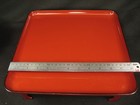Antique Japanese  c 1890  Meiji Era Wood   Lacquer Obon Ozen Red Serving Tray