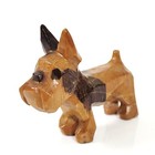 Vintage Hand-carved Wood Scottish Terrier Scottie Dog Figurine  Mid-century Folk