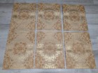 Lot Of 6 Kohls Harvest Fabric Placemats Gold Tan Autumn Fall Seasonal W  Tags