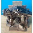 Teak Wood Nativity Christmas Holiday Decor Carved Set Vintage Jesus