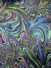 Colorful Swirl Design Bouffant Medical Scrub Surgical Hat  Size Large
