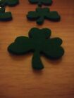 1 Dozen Die Cut Felt Shamrocks 3mm Thick Acrylic Felt