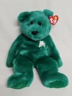 Ty Beanie Baby Original Buddy 1998 Erin Green Bear White Shamrock 14 super Soft