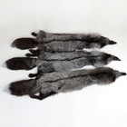 100  Natural Silver Fox Skin Hides Tanned Real Fur Pelt Leather Decor 39-47 Inch