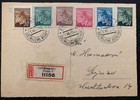 1945 Prague Czechoslovakia Rppc Postcard Cover Provisional Post Ww2 Castle View