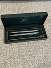 Vintage Cross Ballpoint Pen And Mechanical Pencil Set  Chrome In Hardshell Box 