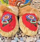 Native American Antique Cree Beaded Moccasins