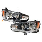 Halogen Headlight For 2008 2017 Mitsubishi Lancer Evo Driver Passenger Side
