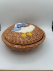 Vintage White Duck Ceramic Pie Plate  Keeper  Italy 11 1 4 