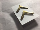 Usmc - Private Dress Metal Rank Chevrons  2 Pcs  Clutch Back