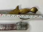Sword Tulwar Brass Hilt Engraved Dagger Cutlass Tulwar Ornate Beautiful Vintage 