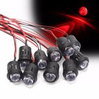 3v 5v 12v 5mm Led Diode Light Clear 20cm Cable Pre-wired With Plastic Holder