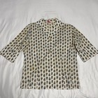 1960   s-1970   s Ship N Shore Button Up Blouse Shirt Rose Floral Pattern Vtg Read