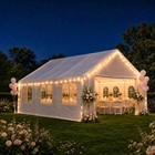 Aoodor 20 x20  Marquee Party Tent Wedding Canopy Gazebo With 6 Windows   2 Doors