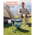 Uimoso Portable Folding Toilet Chair 350 Lbs Capacity For Camping And Travel