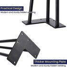 Hairpin Table Legs 16  Black Metal Set Of 4 With Rubber Floor Protectors