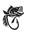 Fish Hook Vinyl Decal Sticker Car Truck Window Laptop Boat Fishing Fisherman