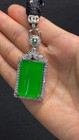 Natural Perfect High Ice Green Jade Jadeite Carving Pendant necklace Certified