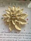 Roman Legend Of The Poinsettia Christmas Flower Pin Brooch Rhinestone New In Box