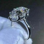 2 50 Ct Pear Cut Vvs1 Moissanite Solitaire Engagement Ring Solid 14k White Gold