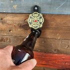 Fire Department Cast Iron Wall Mounted Bottle Opener  4 5  X 2 25  