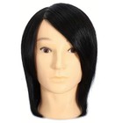 Male Mannequin Head 100  Real Human Hair Black Practice Hairdresser Training