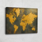 World Map Wall Art Canvas Luxury Art Print Black And Gold Wall Art Framed