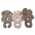 Jellycat London Baby Rattle Ring Plush Toy Lot Of 3 Elephant Pink Bunny
