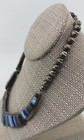Native American Sterling Silver Bib Necklace Navajo Handmade