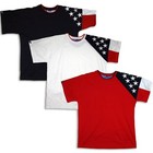 Patriotic Embroidered Cotton Shirts For All Ages -  Multiple Colors  Usa Theme