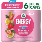  4 Pack  V8 Energy Diet Strawberry Lemonade Juice Energy Drink  8 Fl Oz Can