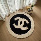 Floor Mat Small Fragrance Style Rug Simple Bedroom Mat Home Living Room Round 