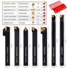 21 Pcs Kit indexable Lathe Turning Tool 1 2  12mm Shank 7pcs Metal Lathe    