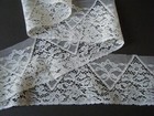 Antique French Alencon Lace Trim Mesh Lace With  Flowers  Border Trim 42  X3 5 
