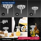 Stainless Steel Funnel  Walfos 3 Pack Kitchen Funnel With 2 Removable Strainer  