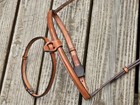 Cwd Fancy Stitched Light Brown Hunter Flash Caveson Noseband - Size 3 full -nwot