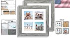 Set Of 2 8x8 Rustic Picture Frames - Collage Design For Versatile Displays