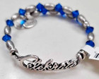  alex And Ani Disney Celebrate Bracelet Silver   Blue Crystal Beads
