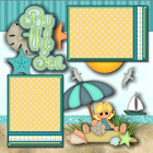 By The Sea Premade Scrapbook Pages Paper Printed Layout Dbds