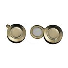 Antique Vintage Style Brass Pocket Folding Optical Glass Magnifying Lens Loupe  