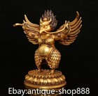 6   Old Tibet Buddhism Purple Bronze Gold Mahakala Wrathful Deity Buddha Statue