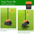 1set Pooper Scooper Kit Dog Poop Rake   Swiveling Bin Poop Heavy Duty Pick Up To