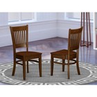Kitchen Dining Chairs - Slat Back Wood Seat Chairs  Set Of 2  Espresso