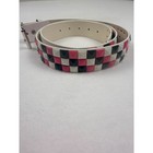 Y2k Pink Black White Checkered Pyramid Studded Belt Punk Scene Skater Unisex