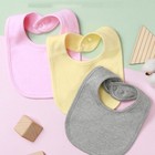 Cotton Baby Bib With Snap Fastener Double Layer Newborn Saliva Towel Dribble