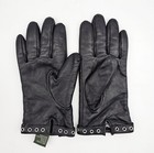 Vintage Women s Belted Cuff Leather Gloves Black Large Thinsulate